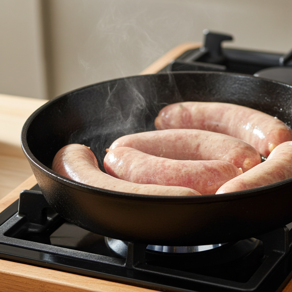 Pork and leek link sausage