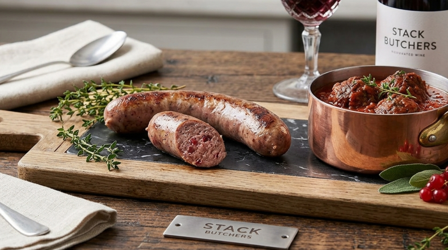 Gourmet Venison & Redcurrant Sausages