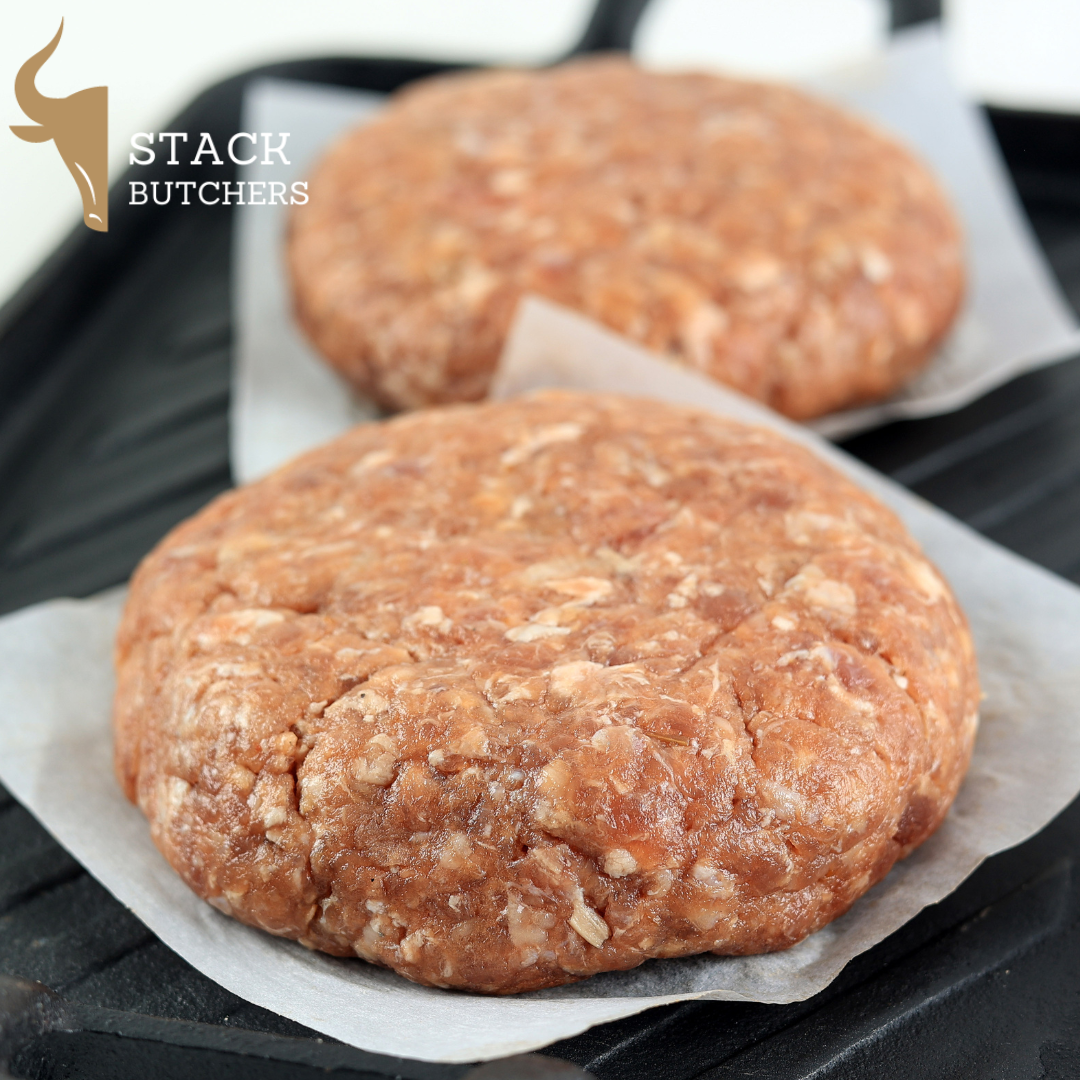 Stack Butchers Lemon & Thyme Chicken Thigh Burgers | Stack Butcher – Stack Butchers