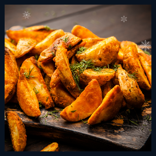 Seasoned potato wedges