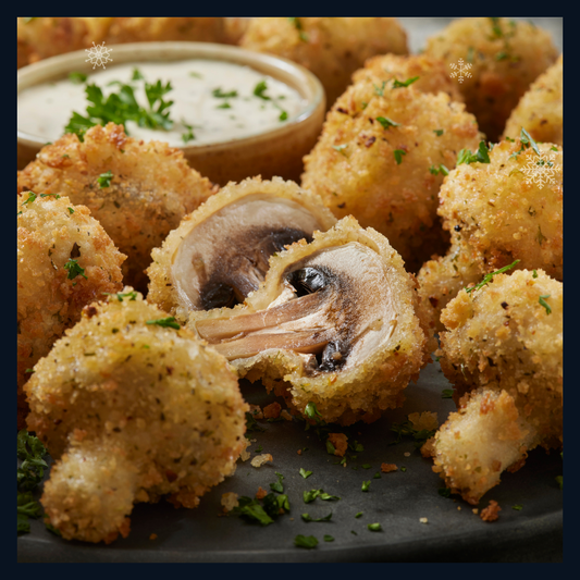 Breaded garlic mushrooms