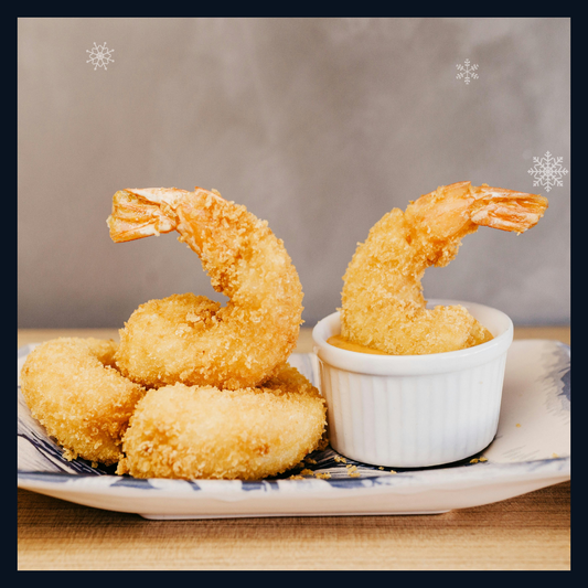 Butterfly breaded king prawn
