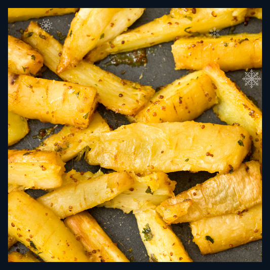 Honey glazed parsnips