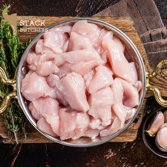 Chicken thigh diced