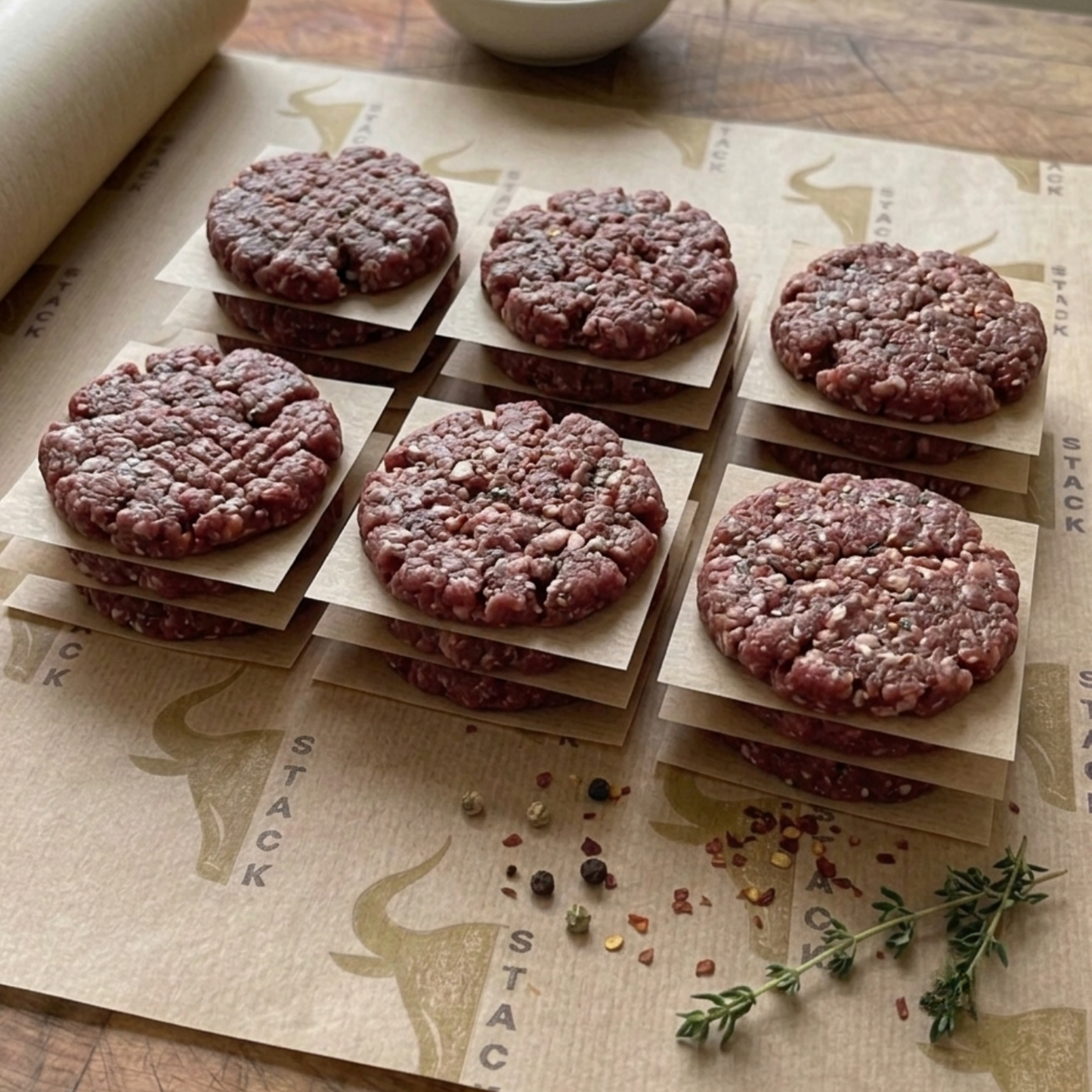 Hand-Smashed Butcher's Beef Burgers (12 x 3oz)