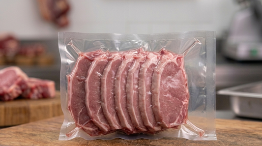 Freshly sliced succulent lamb meat on a butcher's tray – Stack Butcher.