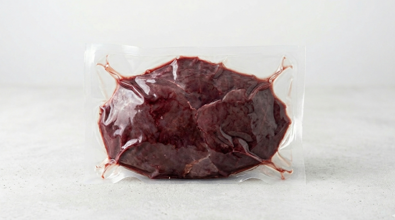 lambs liver in a clear vaccum packed food pouch – Stack Butcher