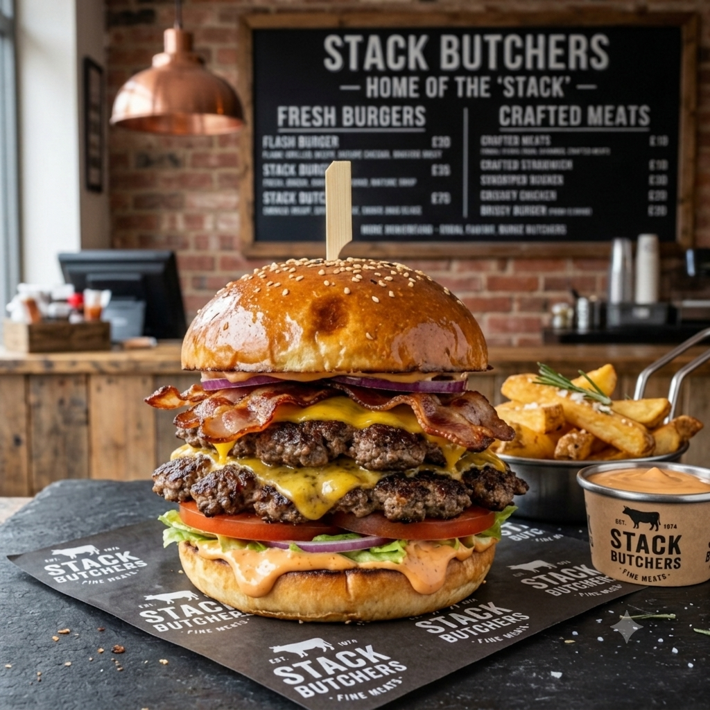 Hand-Smashed Butcher's Beef Burgers (12 x 3oz)