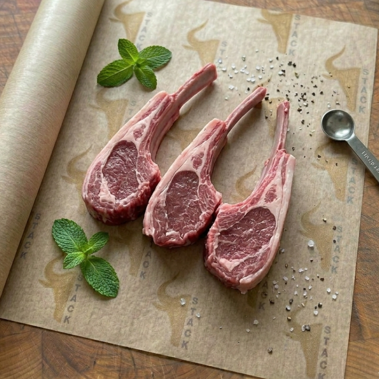 French Trimmed lamb cutlets x 3