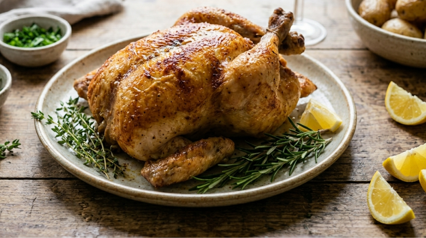 Succulent Whole Roasted Chicken (1.3kg)